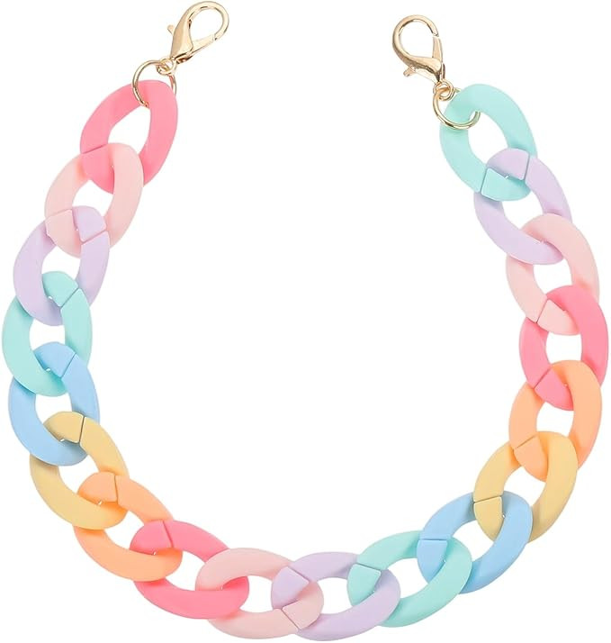 PATIKIL Acrylic Purse Chain, 15 Inch Acrylic Chain Linking Rings Handbag Strap Quick Link C-Clips... | Amazon (US)