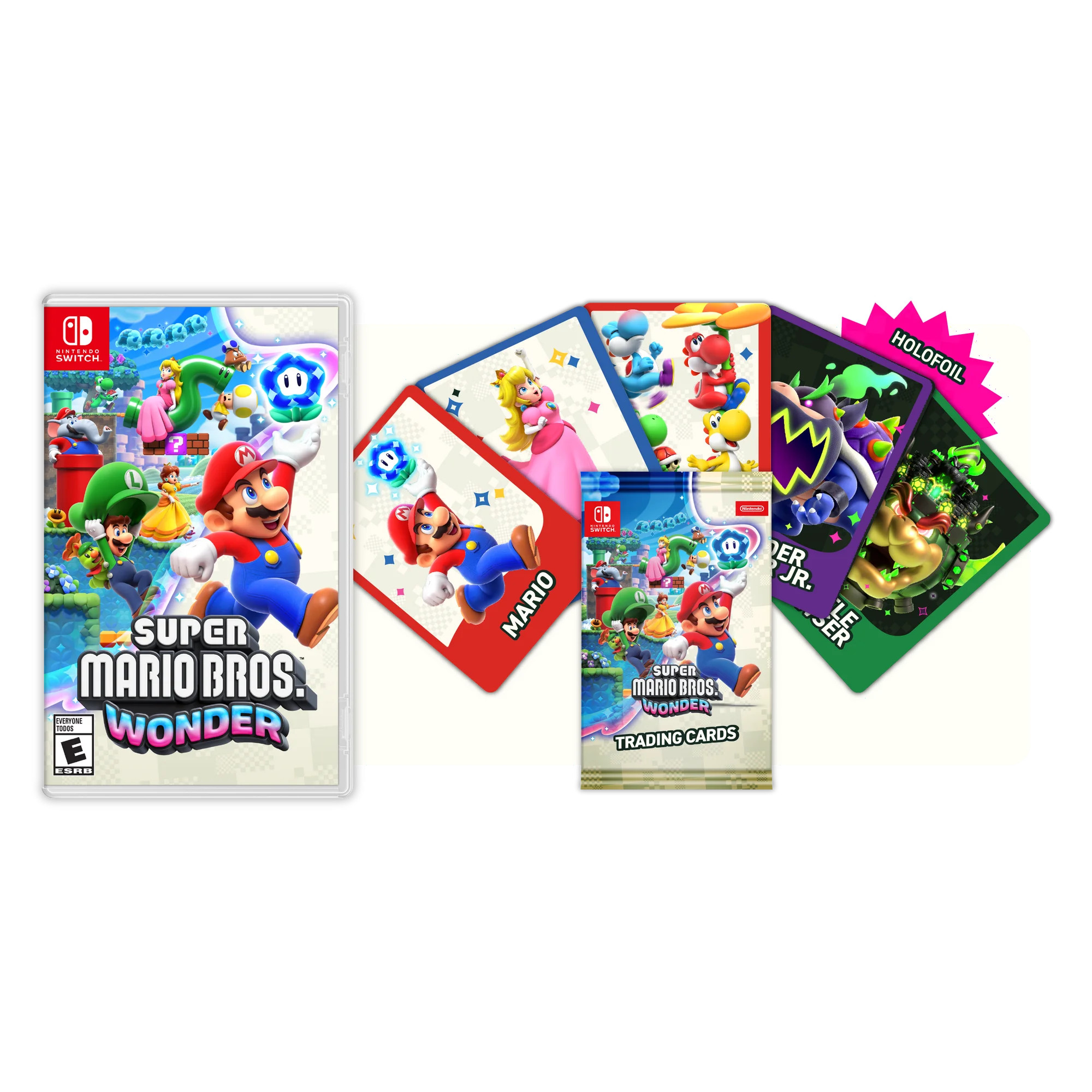 Super Mario Bros. Wonder + Exclusive Trading Card Pack - Nintendo Switch - Walmart.com | Walmart (US)