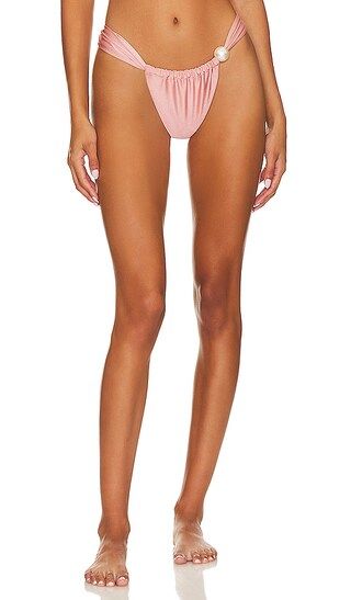 Sandra Pearl Bikini Bottom in Satin Rose | Revolve Clothing (Global)