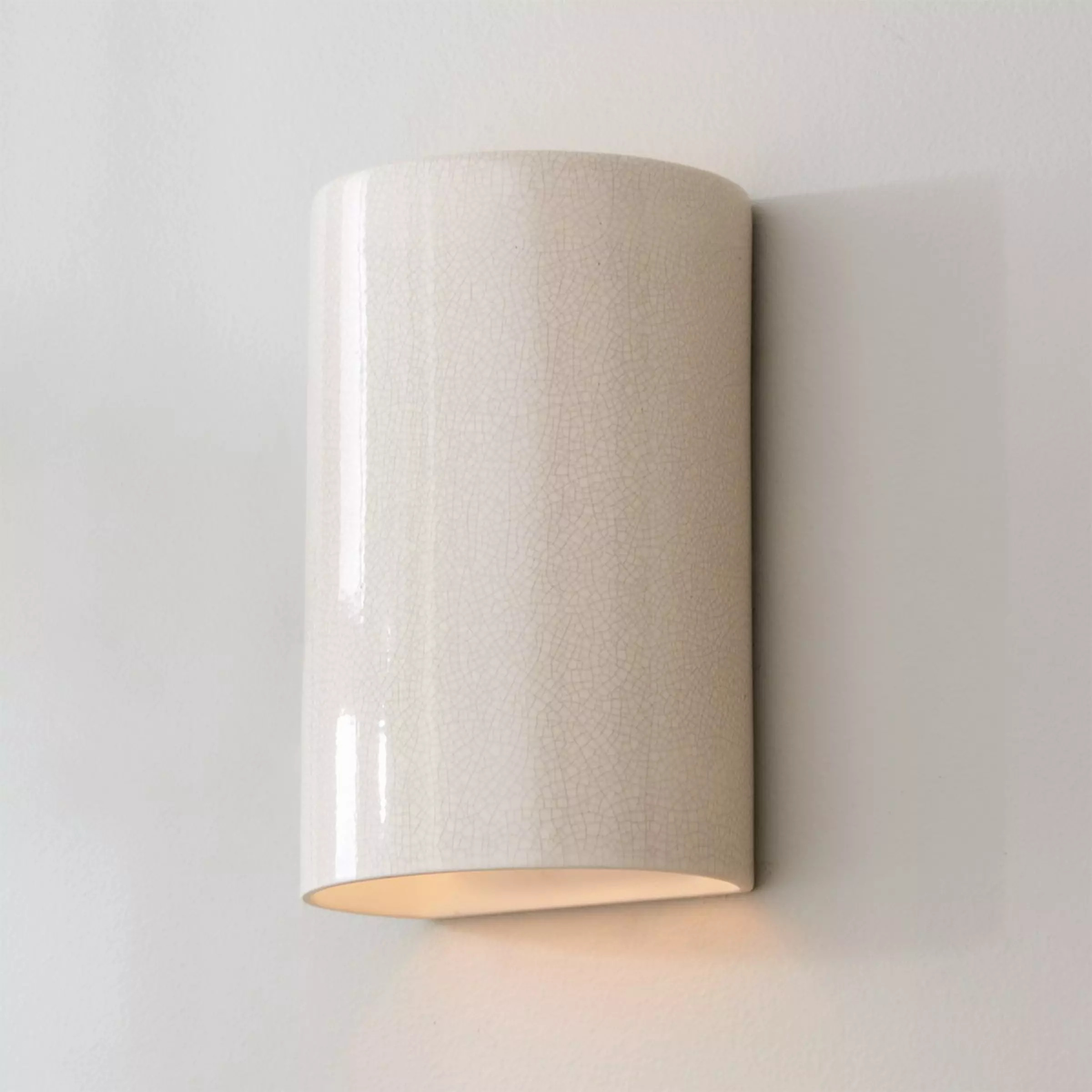 Ceramic Cylinder Sconce - Small - Crackle | Shades of Light