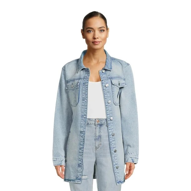 Time and Tru Women's Belted Jean Jacket | Walmart (US)