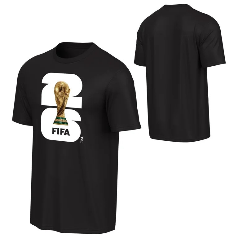 FIFA World Cup 2026 Men's Black Stacked 26' Graphic Soccer Tee | Walmart (US)