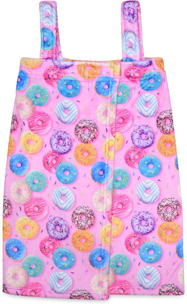 iscream Big Girls' Silky Soft Plush Spa Wrap for Home, Travel, Summer Camp - Bake Shop Collection | Amazon (US)