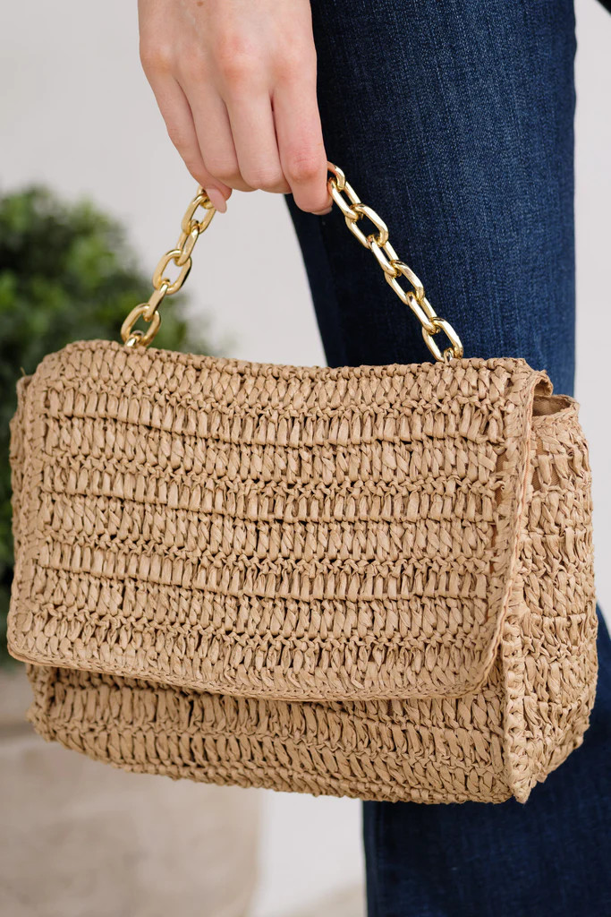 A Little Forever Natural Straw Bag | Red Dress 