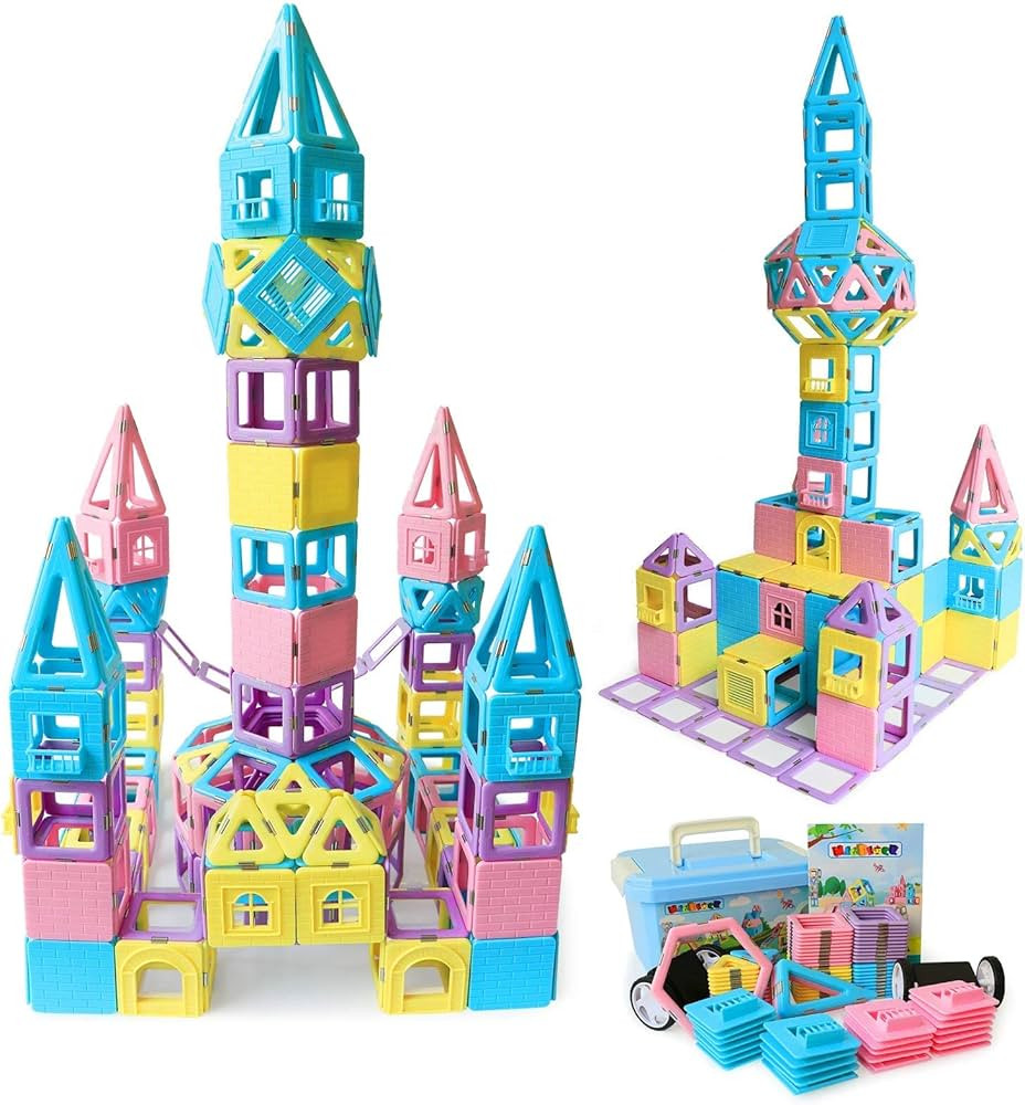 Magblock Magnetic Building Blocks Set, Upgraded Magnetic Tiles Toys for 3 4 5 6 7 8+ Year Old Gir... | Amazon (CA)