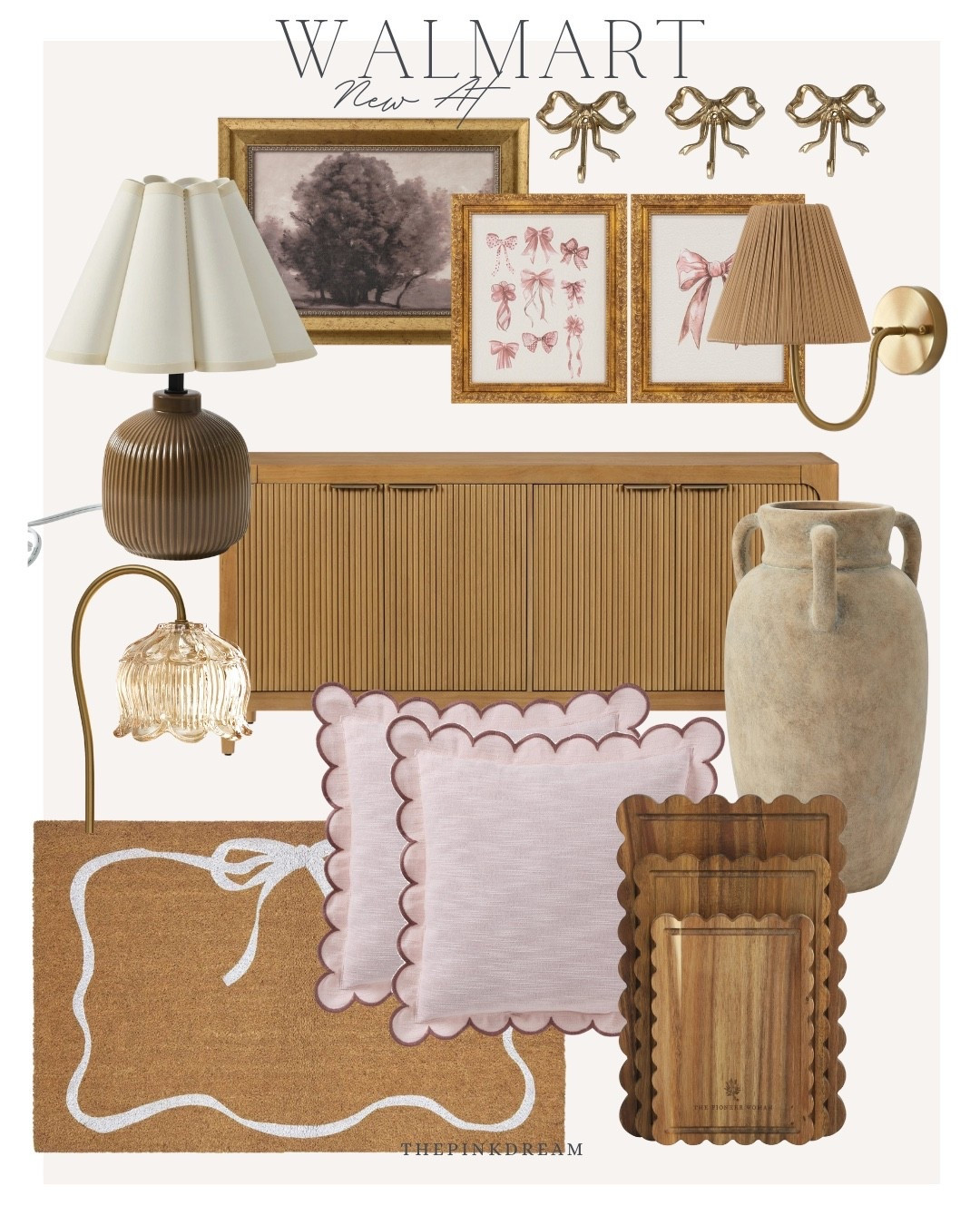 Walmart new arrivals!! The pioneer woman and my Texas house collection. Scalloped pillows, bow doormat, bow hangers, bow art, 

#LTKHome