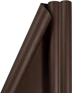 JAM Paper Gift Wrap - Matte Wrapping Paper - 50 Sq Ft Total (30 in x 10 Ft Each) - Matte Chocolat... | Amazon (US)