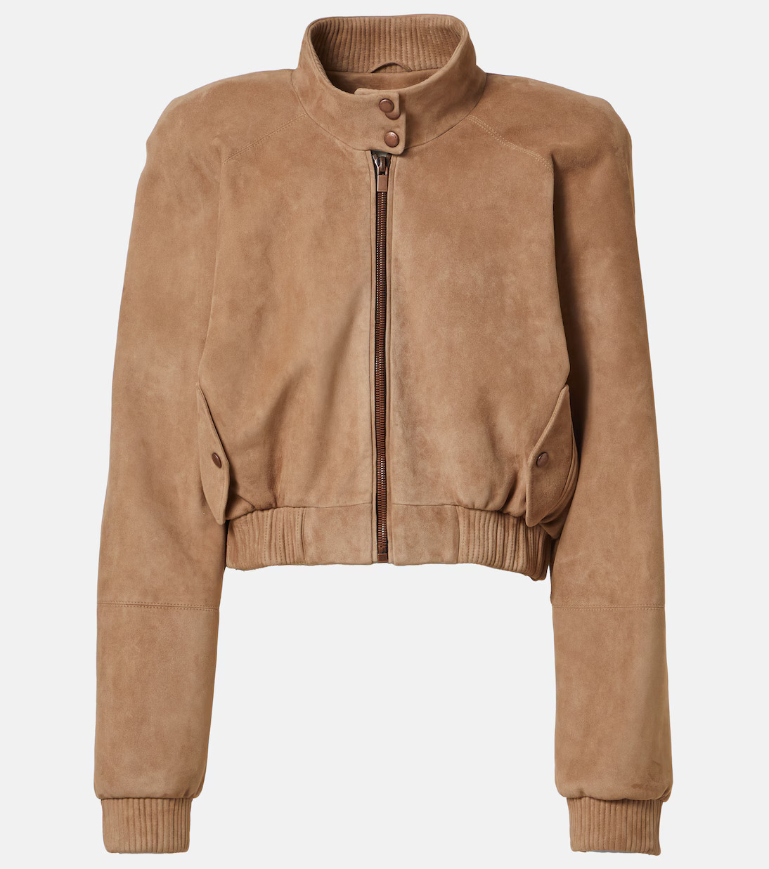 Cropped suede bomber jacket | Mytheresa (UK)