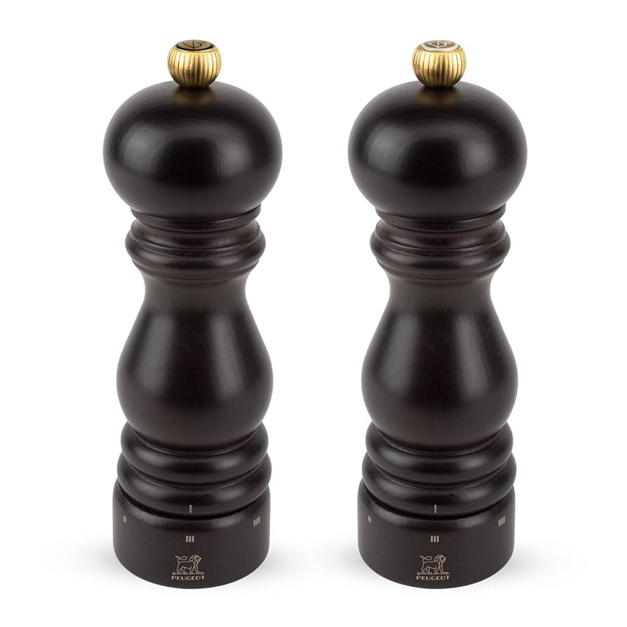 Peugeot - Paris u’Select Salt and Pepper Mill Set - Adjustable Grinder - Beechwood, Chocolate, ... | Amazon (US)