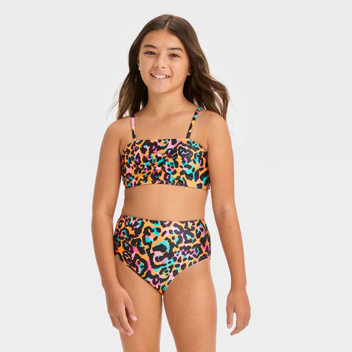 Girls' 'Wild Summer' Cheetah Printed Bikini Set - art class™ L | Target