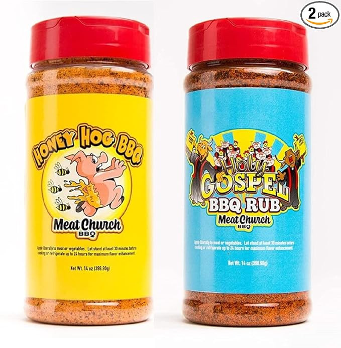 Meat Church BBQ Rub Combo: Honey Hog (14 oz) and Holy Gospel (14 oz) BBQ Rub and Seasoning for Me... | Amazon (US)