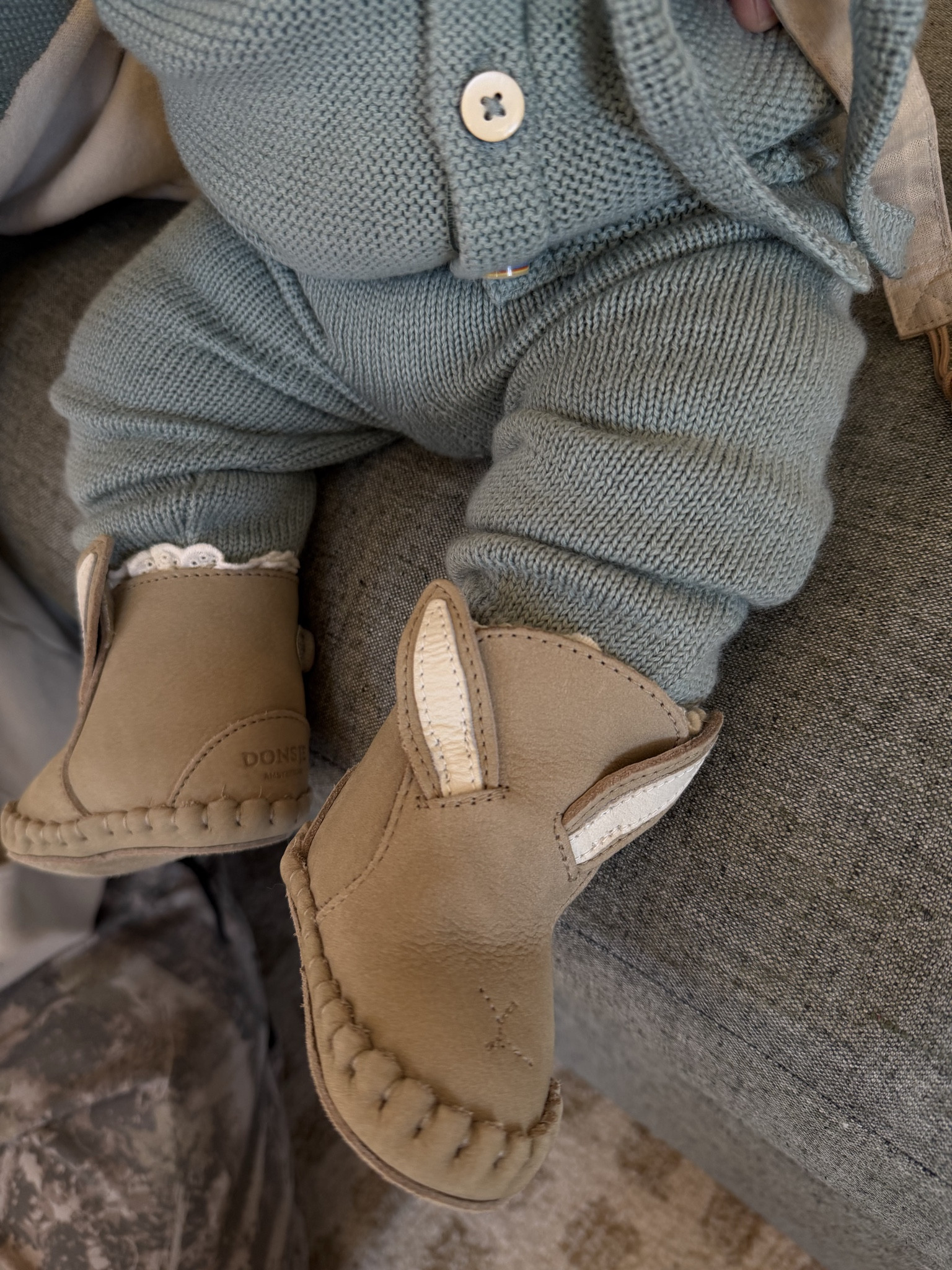 Winter baby girl outfit! So warm & comfy for babies - love these bunny fur boots!  

 #LTKBaby #LTKKids