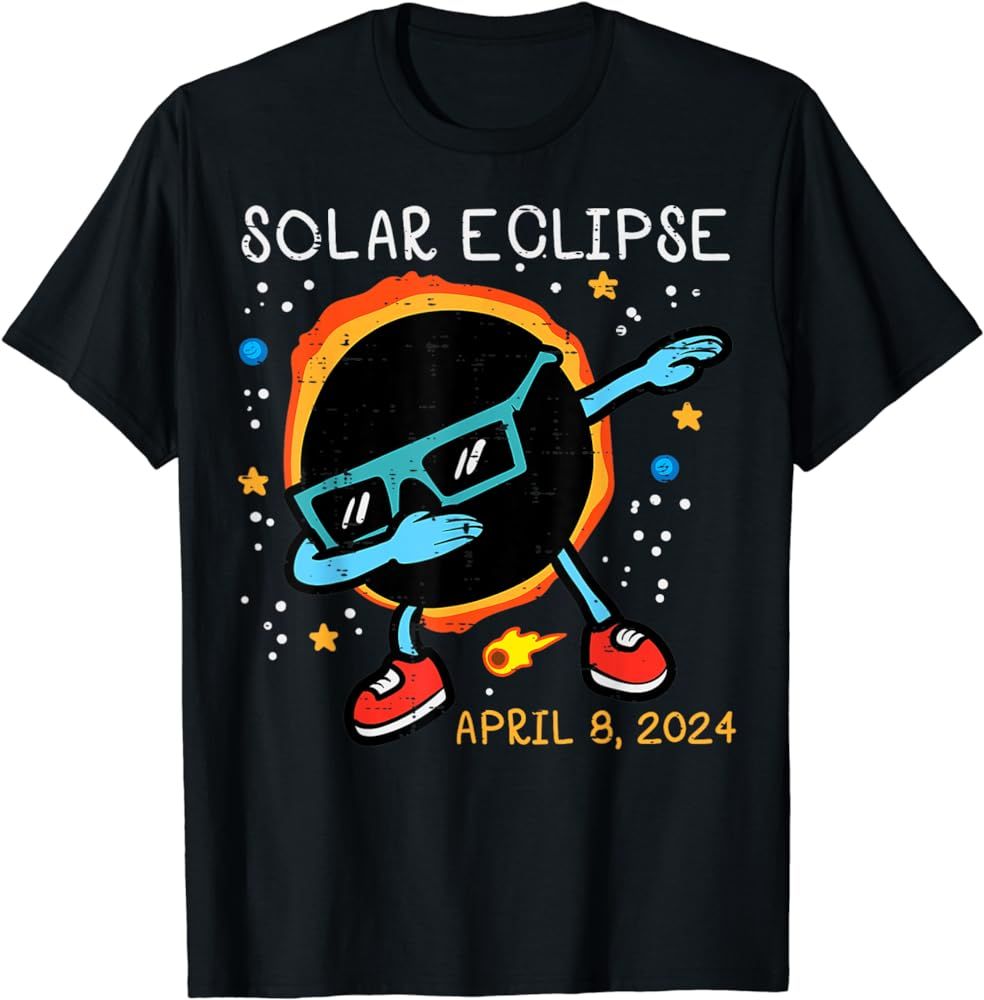 Dab Sun Solar Eclipse 2024 Totality April 8 Men Boys Kids T-Shirt | Amazon (US)