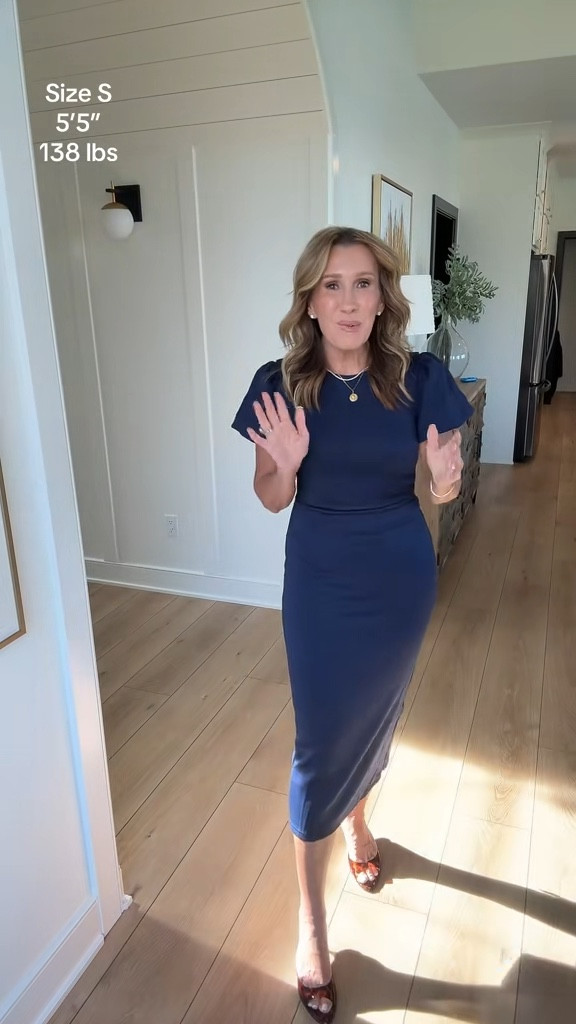 This dress is very similar to a dress I own that was 3 times the price!  It is so classy and I love the sleeves and the length 😍 it would be a great Easter dress, dress for a wedding guest, dress for a graduation or a summer event!  I am in a small

#LTKOver40 #LTKSeasonal #LTKWedding