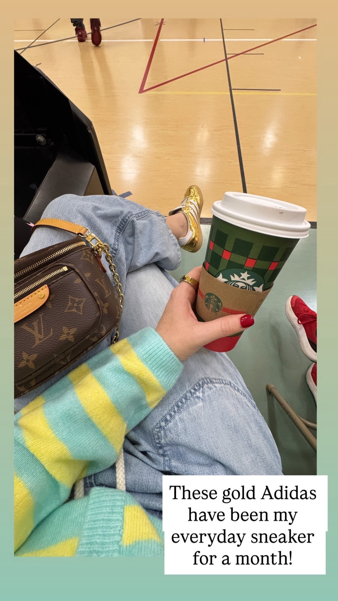 These gold adidas have been my favorite sneaker!!! 

#LTKFindsUnder100 #LTKmomlife