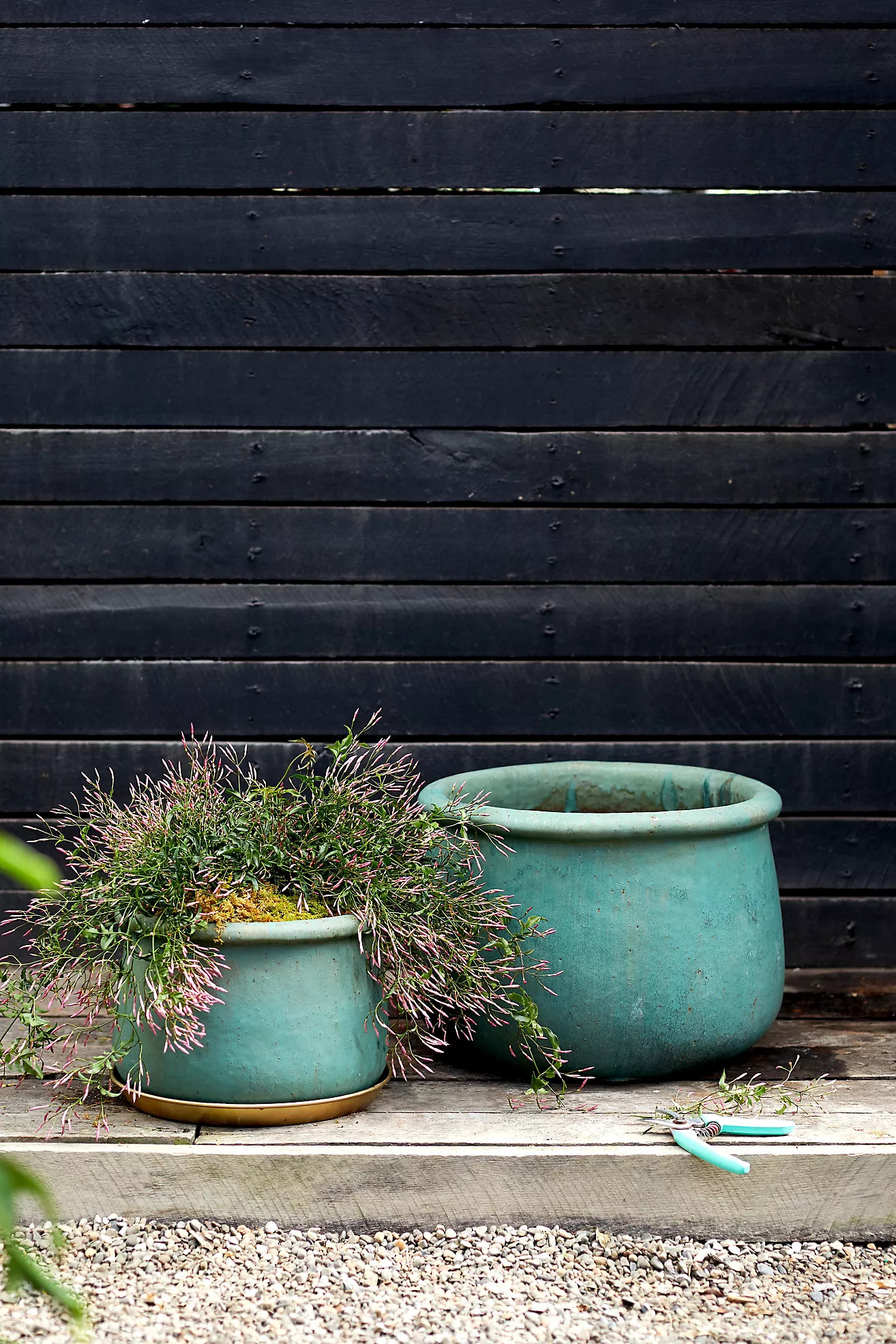 Roll Top Low Ceramic Planter | Anthropologie (US)