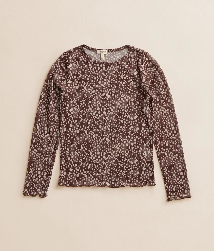 Girls - Doe Print Mesh Top | Buckle