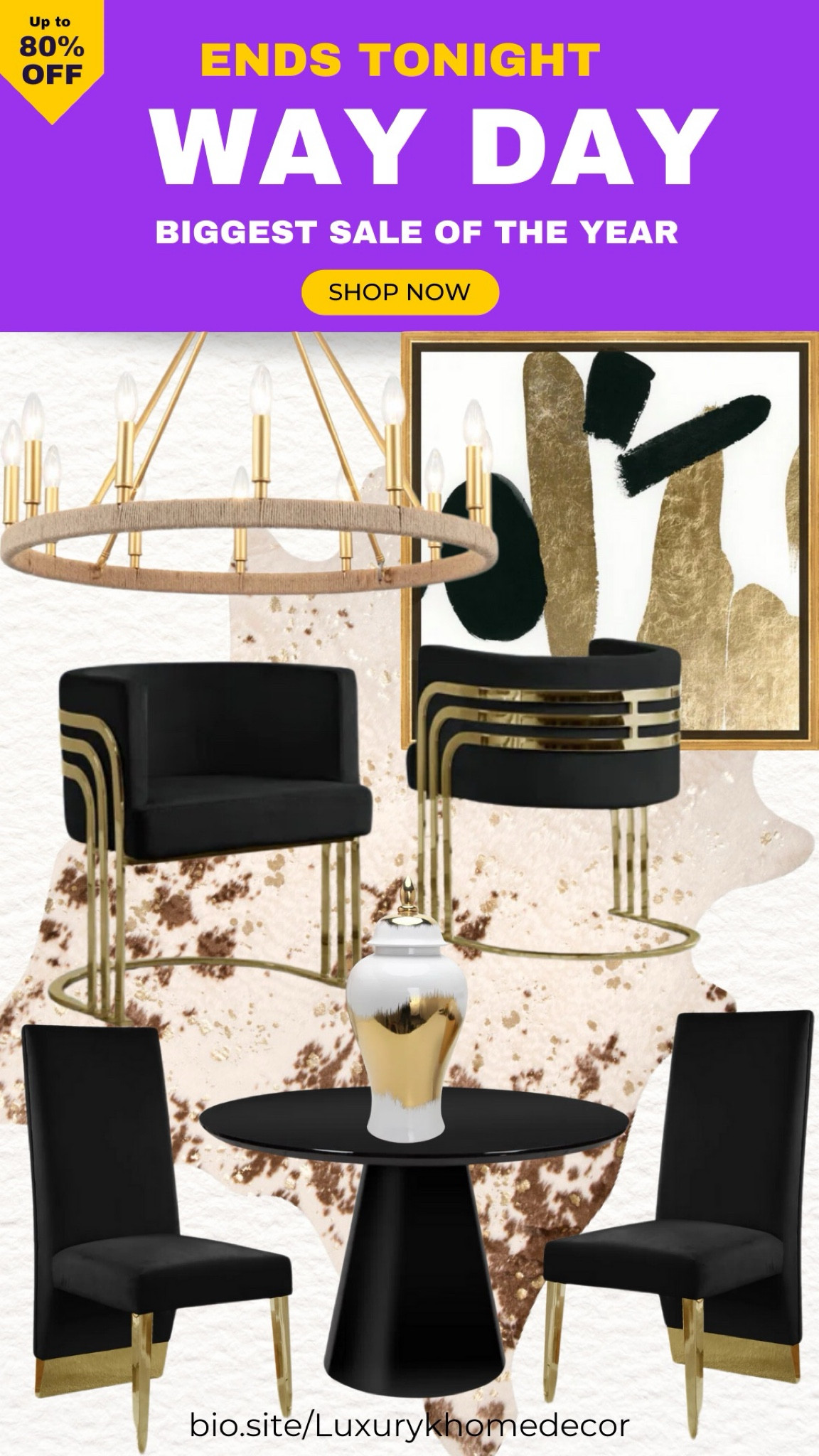 WAY DAY ENDS TONIGHT!!!! Run 🏃🏾‍♀️💨 and get your hands on your favorite items you been wanting to decorate your home before it all ends tonight! Shop below 👇🏾 🛍️🛒🏃🏾‍♀️💨💞🙌🏾 #LTKxWayDay 

#LTKHome #LTKFamily #LTKVideo