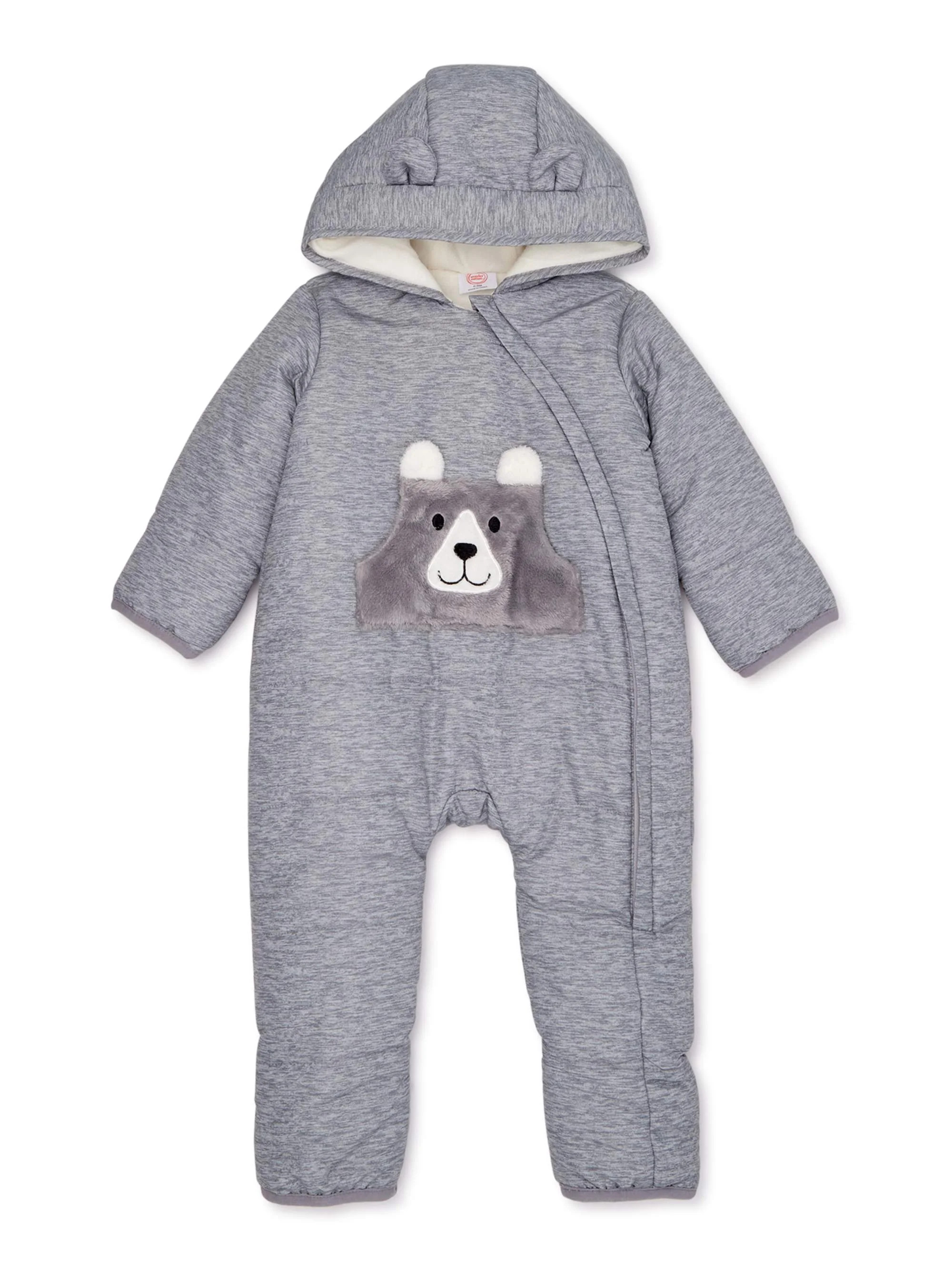Wonder Nation Baby Boy Plush Snowsuit Bunting Pram | Walmart (US)