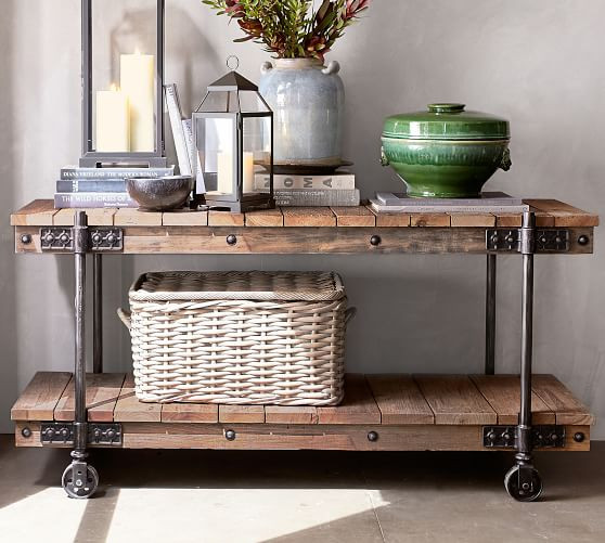 Williams 64" Reclaimed Wood Media Console | Pottery Barn (US)