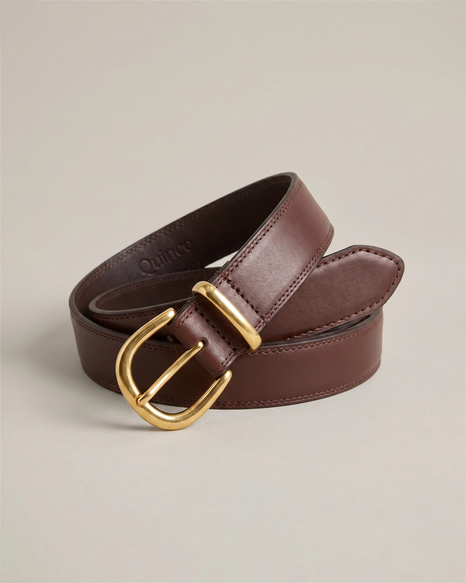Quince | Women's Allegra European Leather Belt in Saddle, Size XL, Italian Leather | Quince