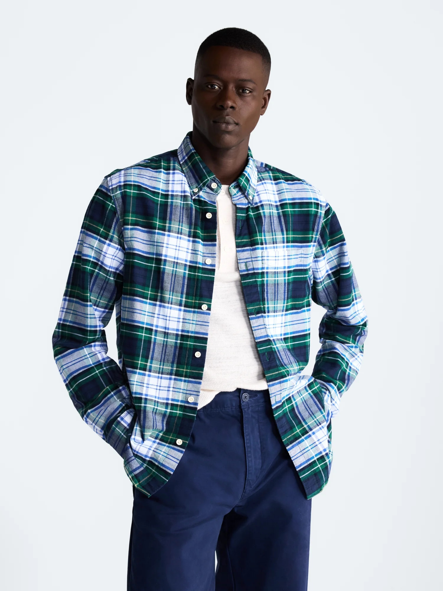 Free Assembly Men's Ls Oxford Shrt, Sizes S-2XL | Walmart (US)
