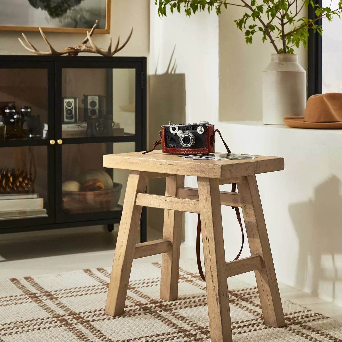 Thatcher Wood Stool Natural - Threshold™ designed with Studio McGee | Target