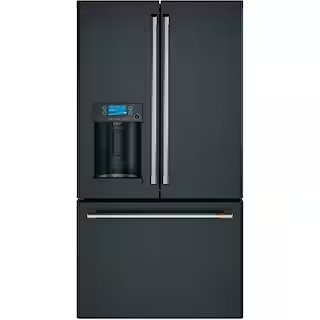 27.8 cu. ft. Smart French Door Refrigerator with Hot Water Dispenser in Matte Black, Fingerprint Resistant ENERGY STAR | The Home Depot