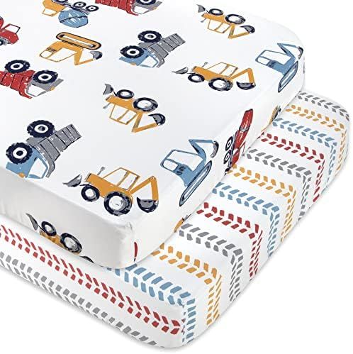 Standard Microfiber Fitted Crib Sheets for Baby Girl, Baby Boy, and Neutral, 2 Pack Crib Sheets C... | Amazon (US)