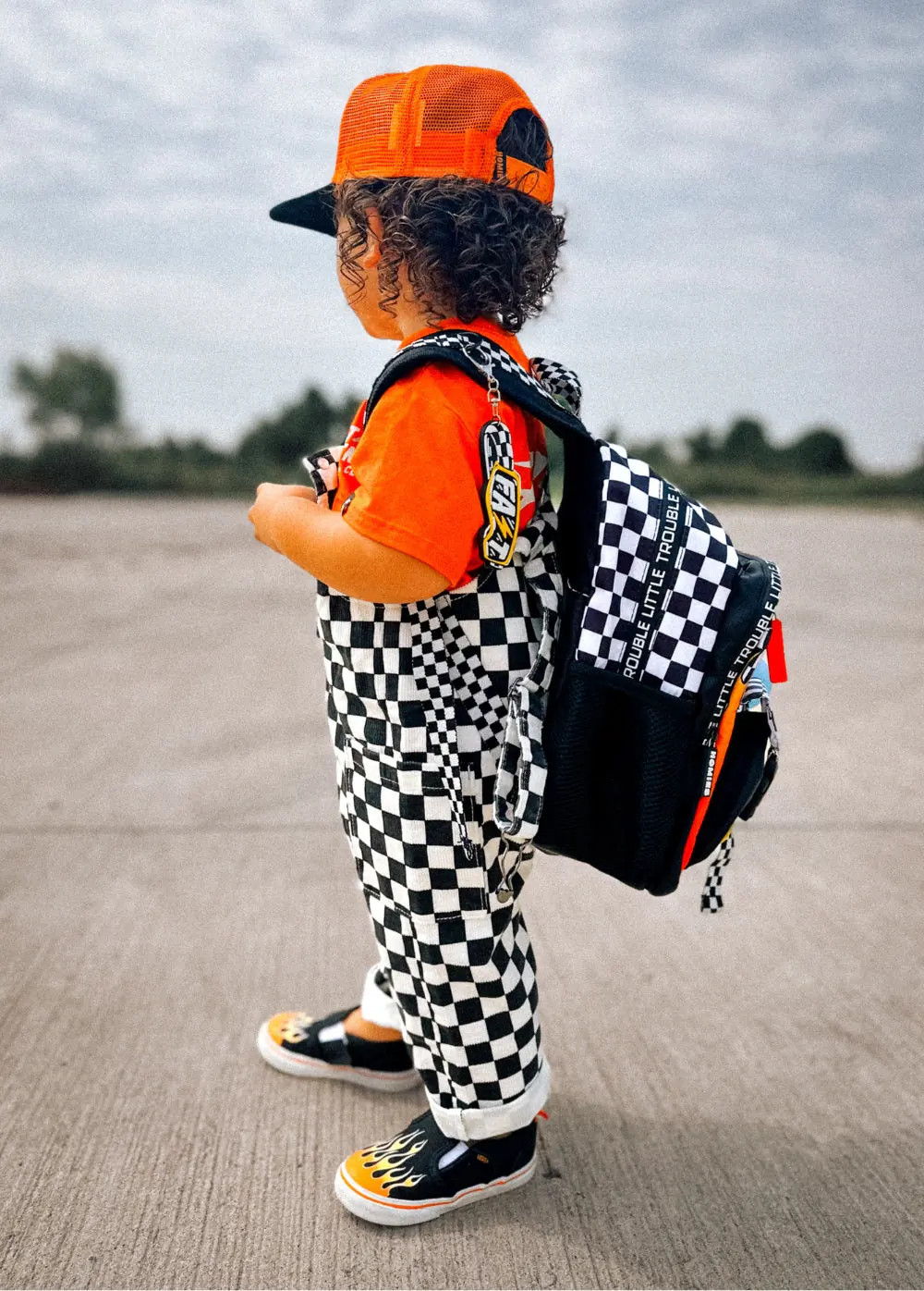 Classic Checker Overalls | Little Trouble