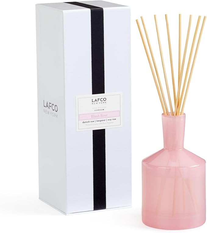 LAFCO New York Classic Reed Diffuser, Blush Rose - 6 oz - Up to 3 Months Fragrance Life - Reusabl... | Amazon (US)