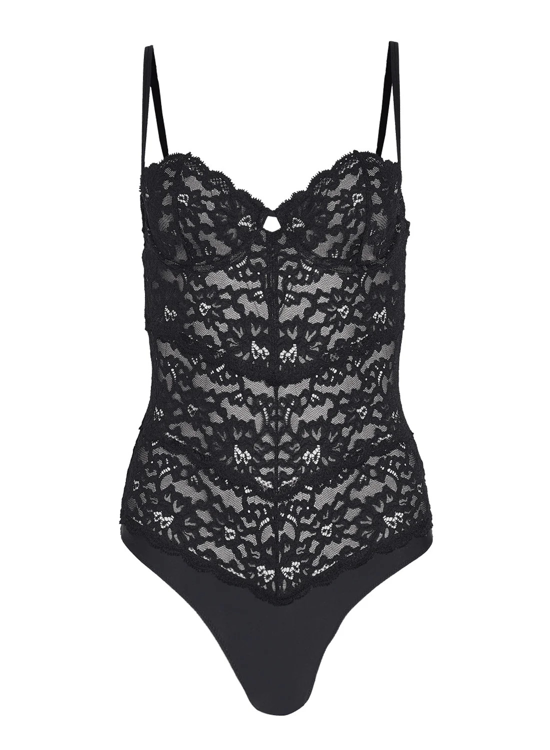 Black Charlotte Balconette Bodysuit | Fleur du Mal | Fleur du Mal
