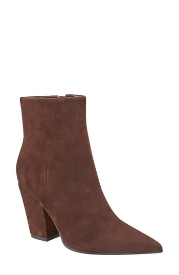 Marc Fisher LTD Elynna Pointed Toe Bootie in Dark Brown 2 at Nordstrom Rack, Size 7 | Nordstrom Rack