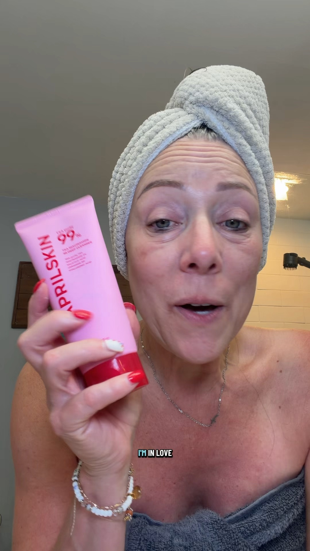 Glass skin? Sign me up ✨ I’ve been loving the APRILSKIN TXA collection lately for an easy brightening and glow-focused skincare routine. #aprilskin
#txa
#kbeautyskincare
#glassskin
#over50beauty