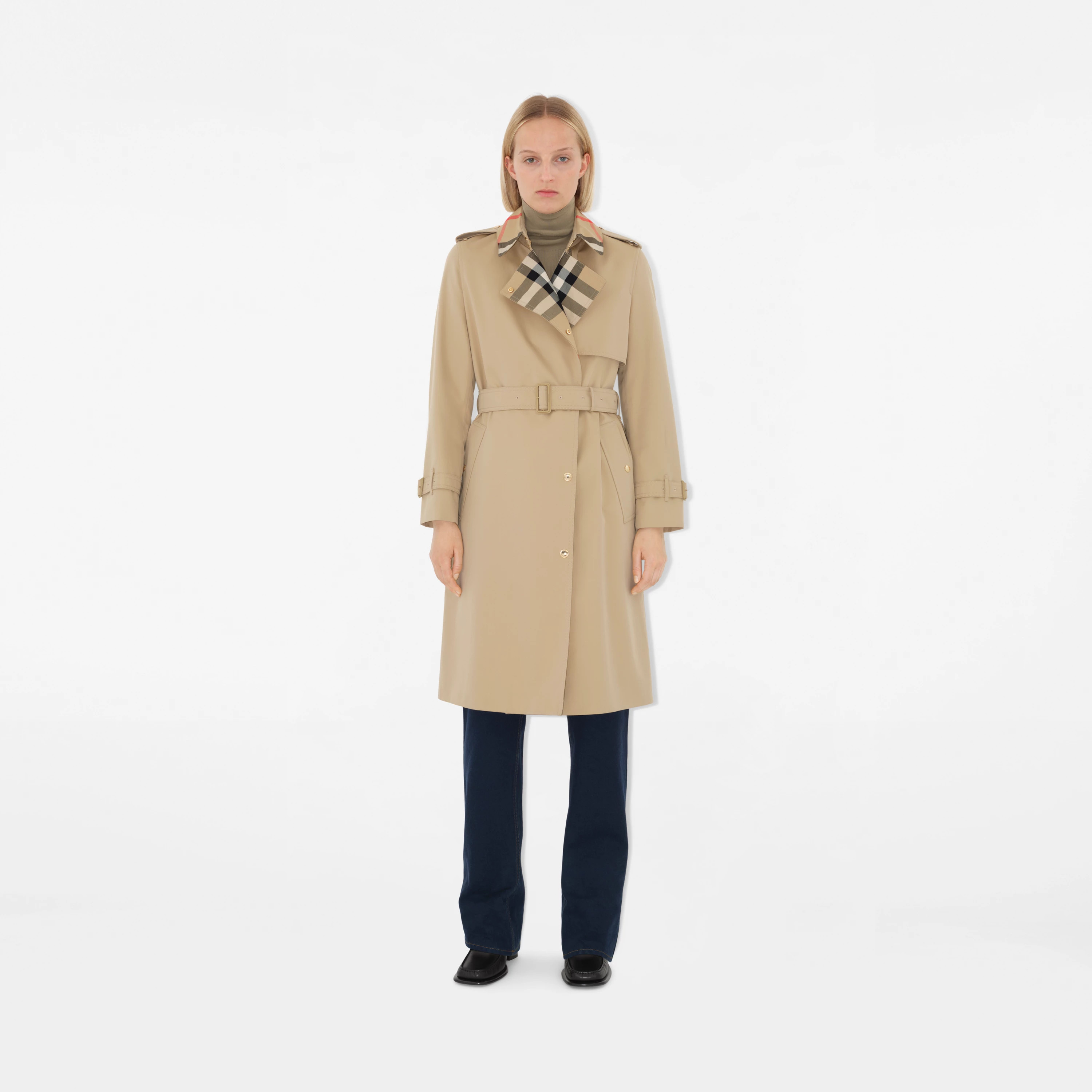 Long Check Collar Trench Coat | Burberry (US)