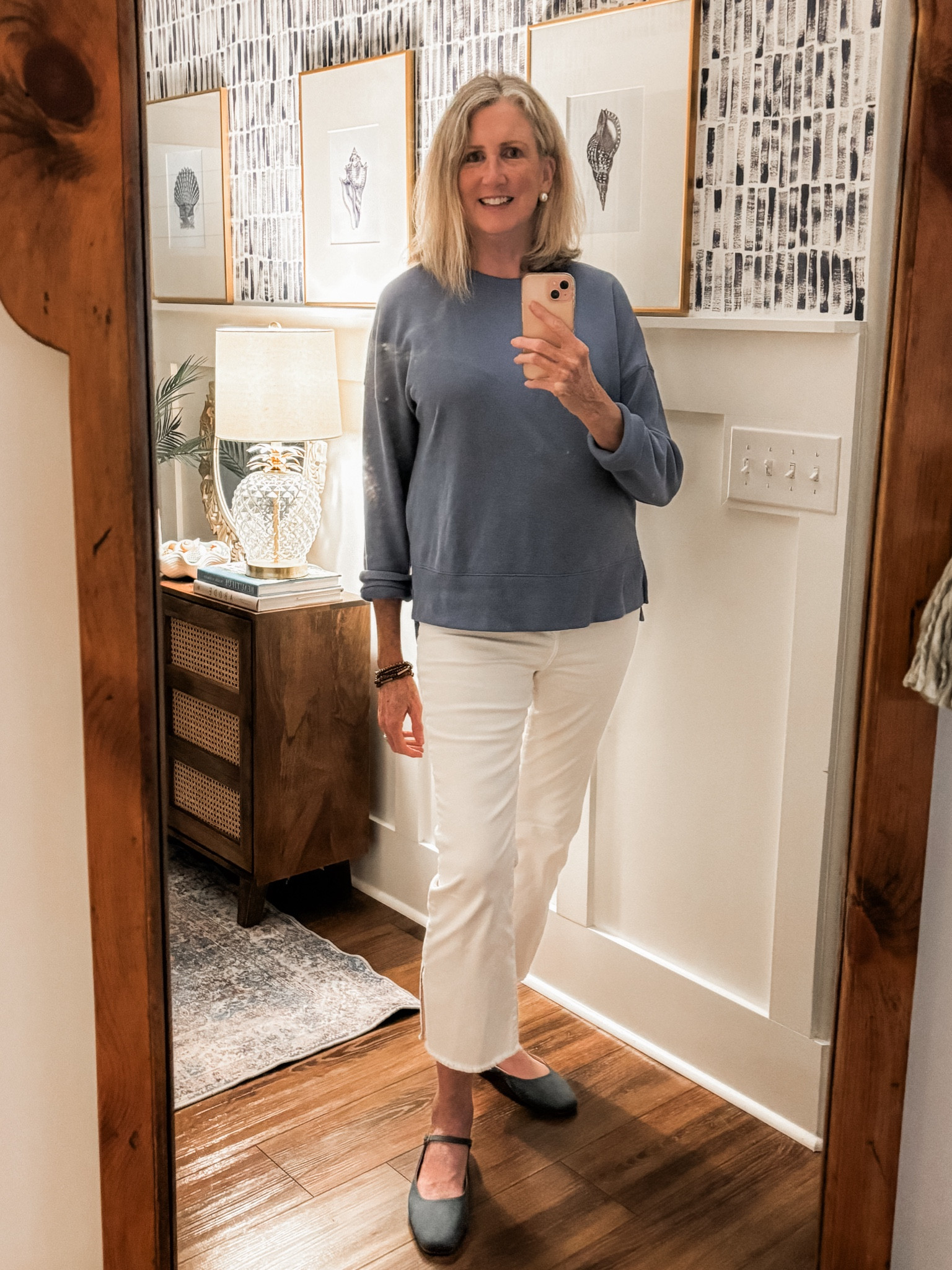 New favorite shoe alert! I’ve been looking to update my shoe collection with a MaryJane and I finally found it! I love the comfort, fit and style of this shoe, and it fits my narrow feet! They are completely flat, with a stretchy strap for comfort and the color is a blue-grey, which will go with everything! Comes in other colors too! 

#LTKShoeCrush #LTKStyleTip #LTKOver40