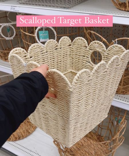 Scalloped target basket $25 