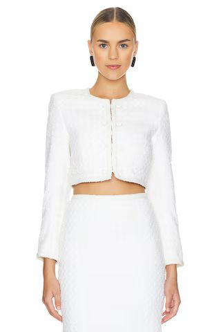 ROTATE Cropped Jacket in Egret from Revolve.com | Revolve Clothing (Global)