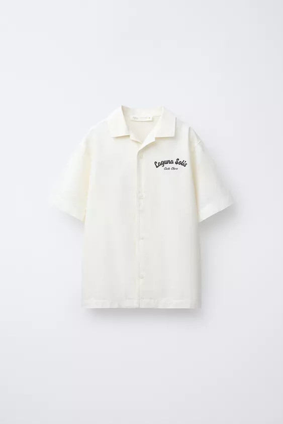 TEXT BOWLING SHIRT | Zara US
