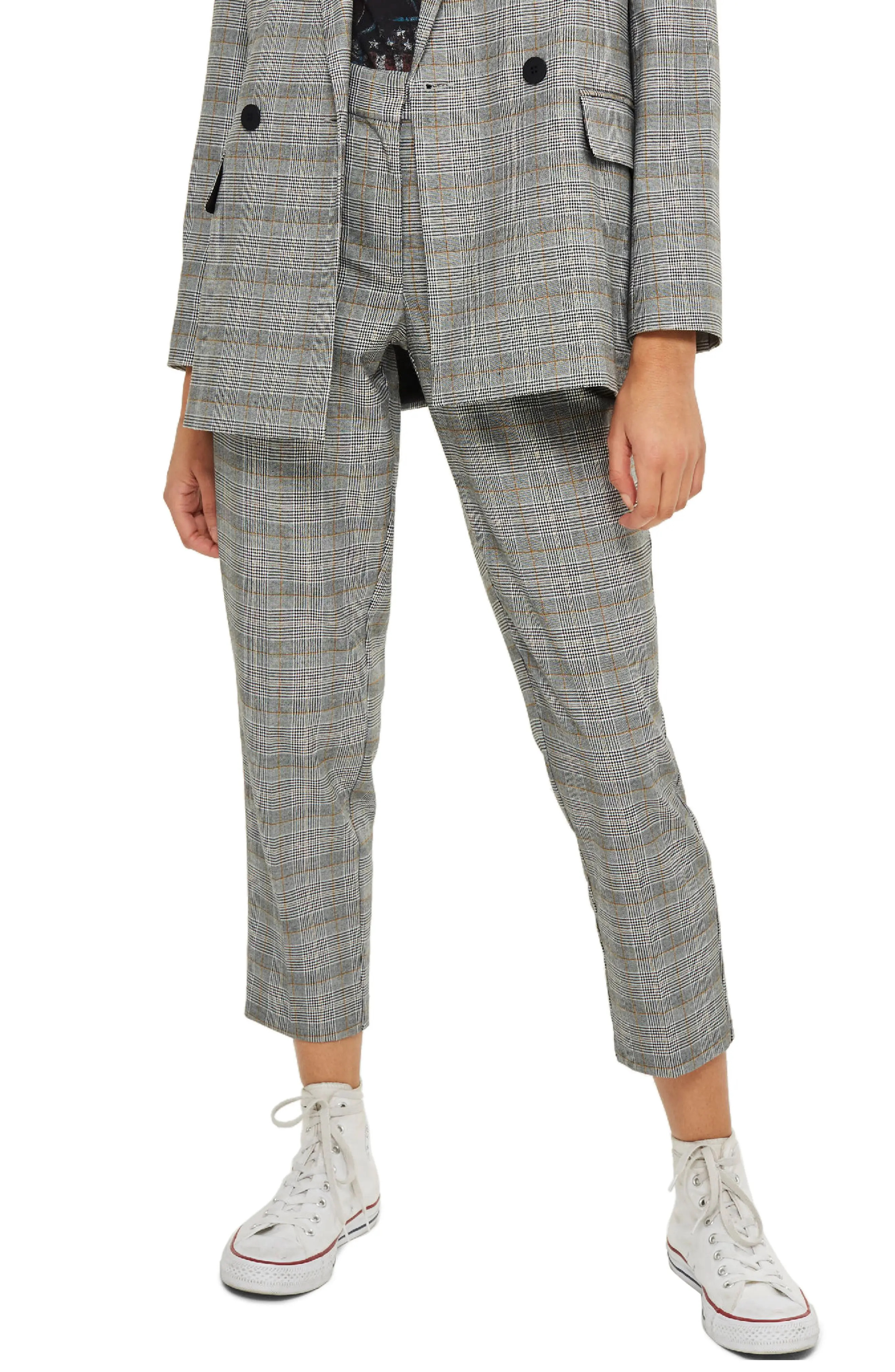 Petite Check Tapered Trousers | Nordstrom