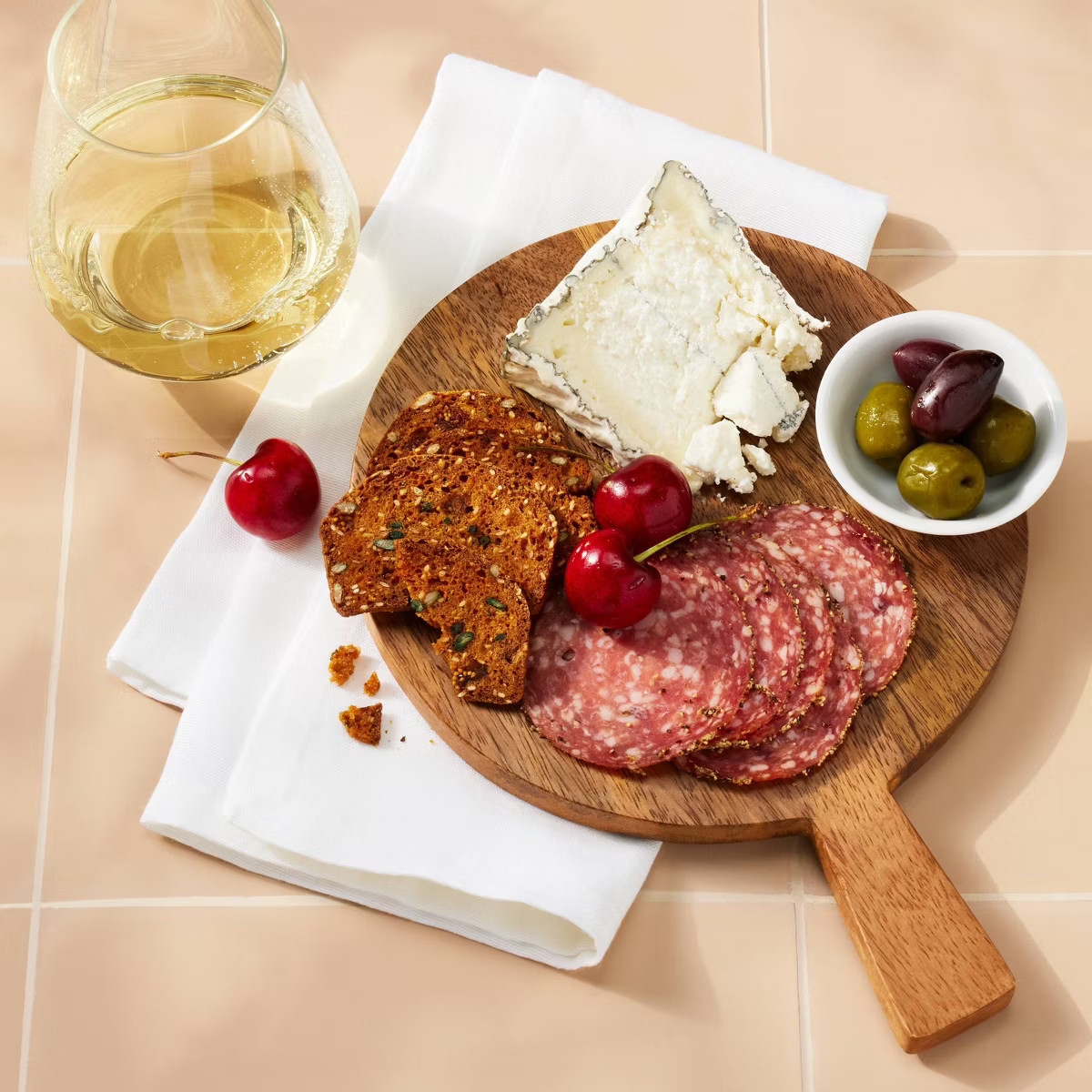 Wooden Mini Round Serve Board with Handle - Figmint™ | Target