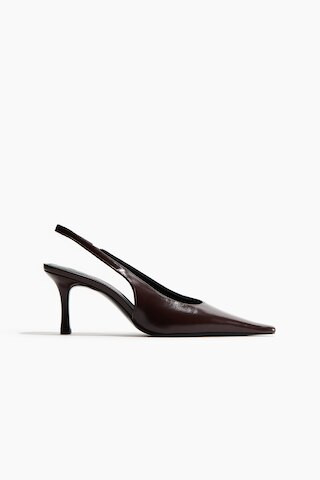 H & M - Heeled Slingbacks - Dark Brown | H&M (US + CA)