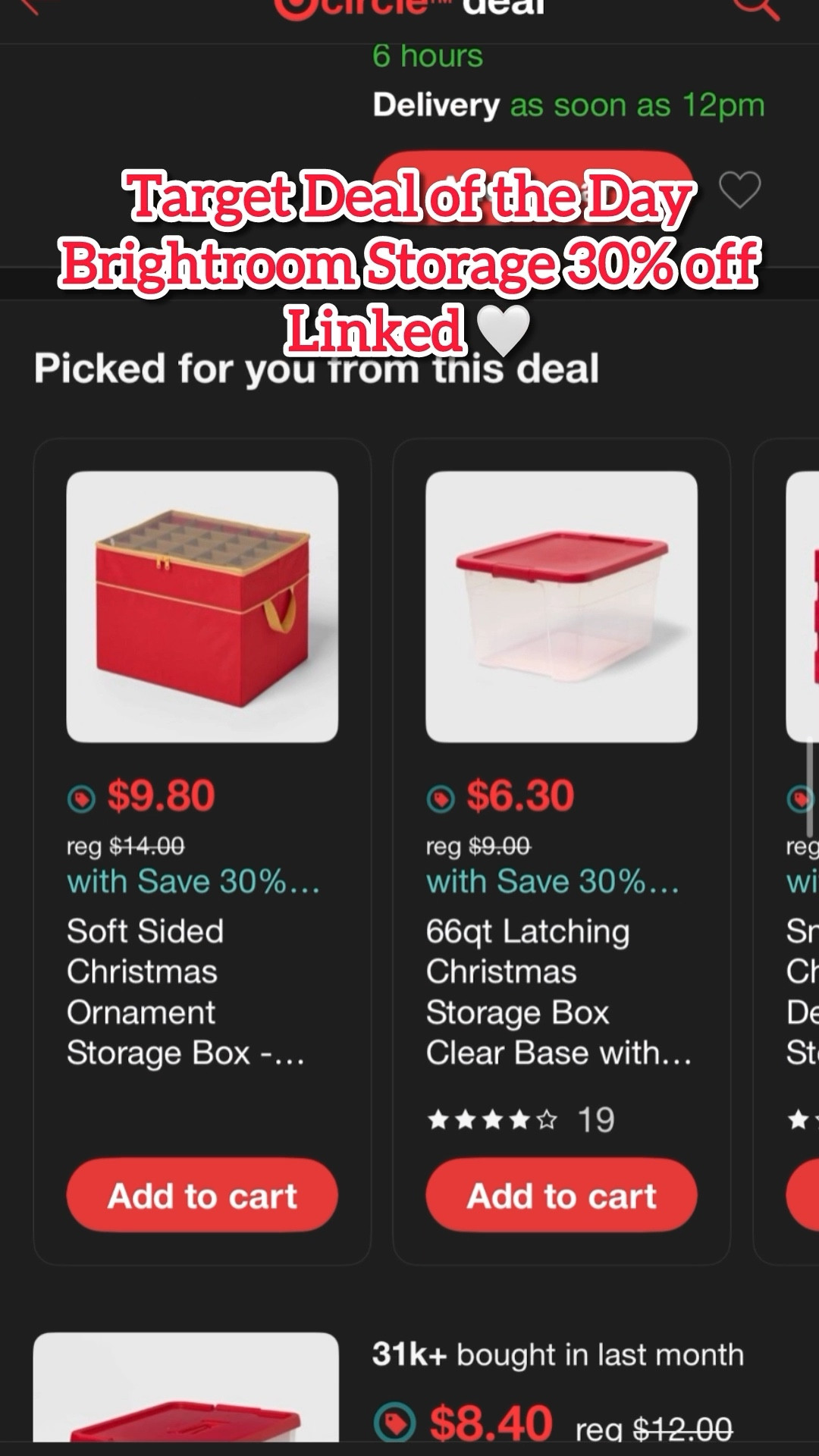 🎯 Target Deal of the Day Alert!
Brightroom holiday storage & home organization is 30% off today only & I’m scrolling so you don’t miss the best finds. 🙌

These holiday storage bins, wrapping paper organizers, closet storage solutions & home organization essentials are perfect for keeping Christmas decor tidy and setting yourself up for an organized new year.

If you’re looking for affordable storage, Target organization finds, holiday decor storage, or Brightroom home essentials, this is the sale to shop. 🏡✨
➡️ Linked here before it sells out.


#LTKHome #LTKSeasonal #LTKHoliday