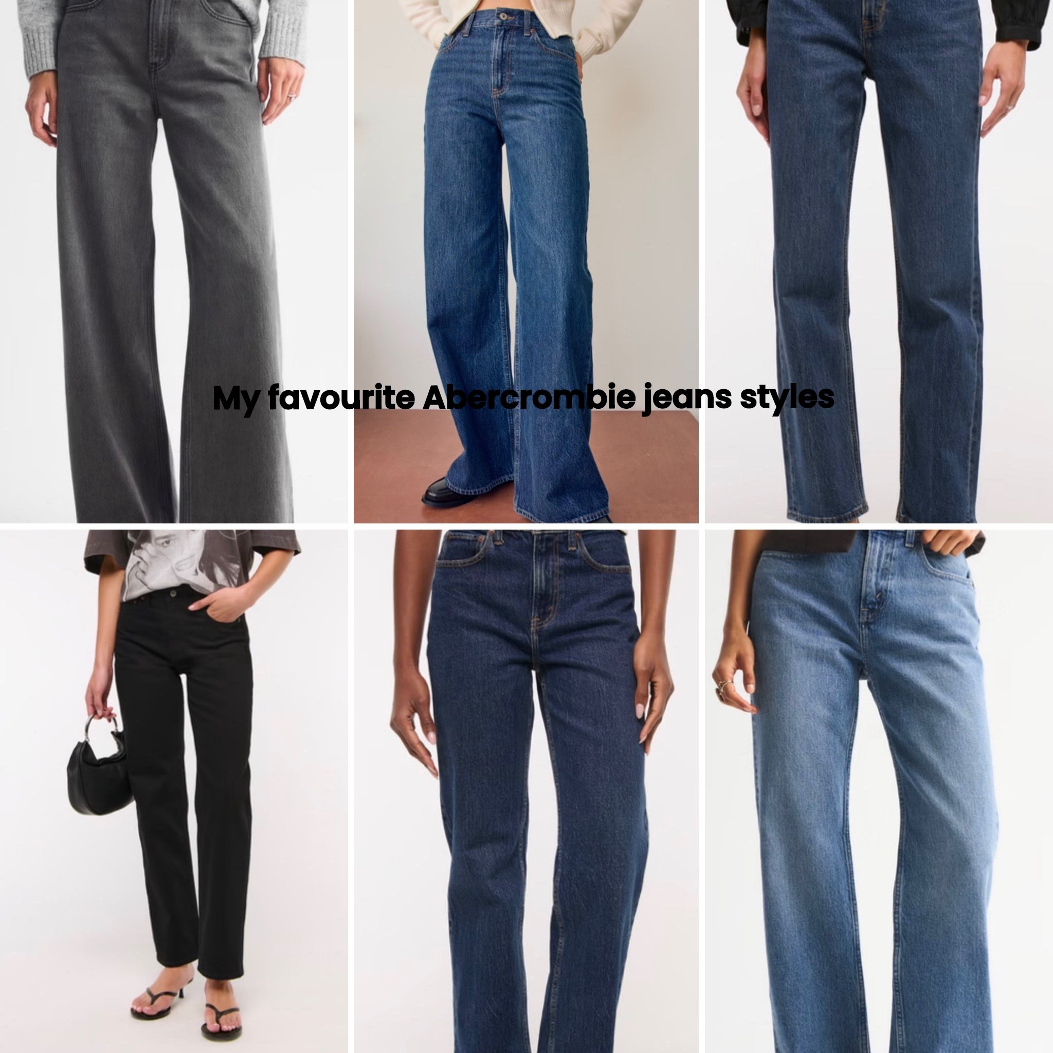 Abercrombie jeans are so good and have a style to suit everyone. Here are my three favourites: wide leg, 90s relaxed, and vintage straight. 
I wear a 28 in these x

#LTKstyletip #LTKuk #LTKwinter