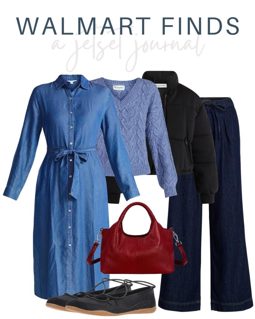 Sharing some really cute winter outfit ideas you can grab at Walmart!
soft denim dress, knit sweeater, black puffer jacket, red purse, affordable fashion, winter look, outfit inspo, winter fashion, cute accessories, outfit idea, walmart fashion, winter style

#LTKFindsUnder50 #LTKU #LTKSeasonal