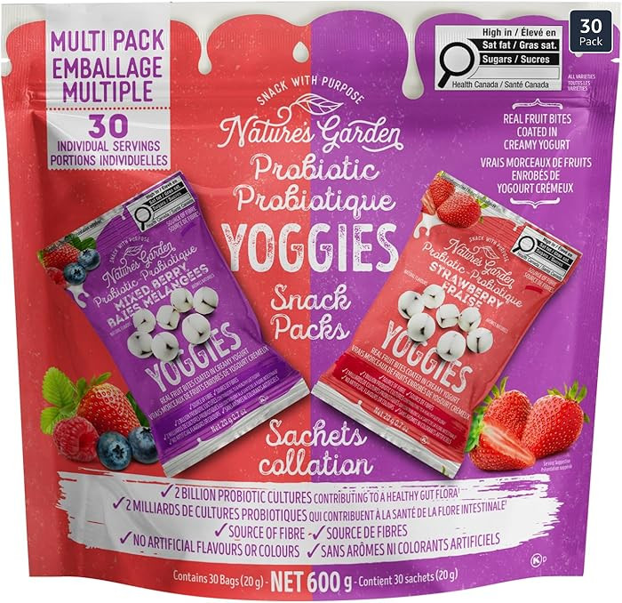 Nature's Garden Probiotic Yoggies Multi Pack, 21oz (Strawberry 15x0.7 oz + Mixed Berry 15x0.7 oz)... | Amazon (US)