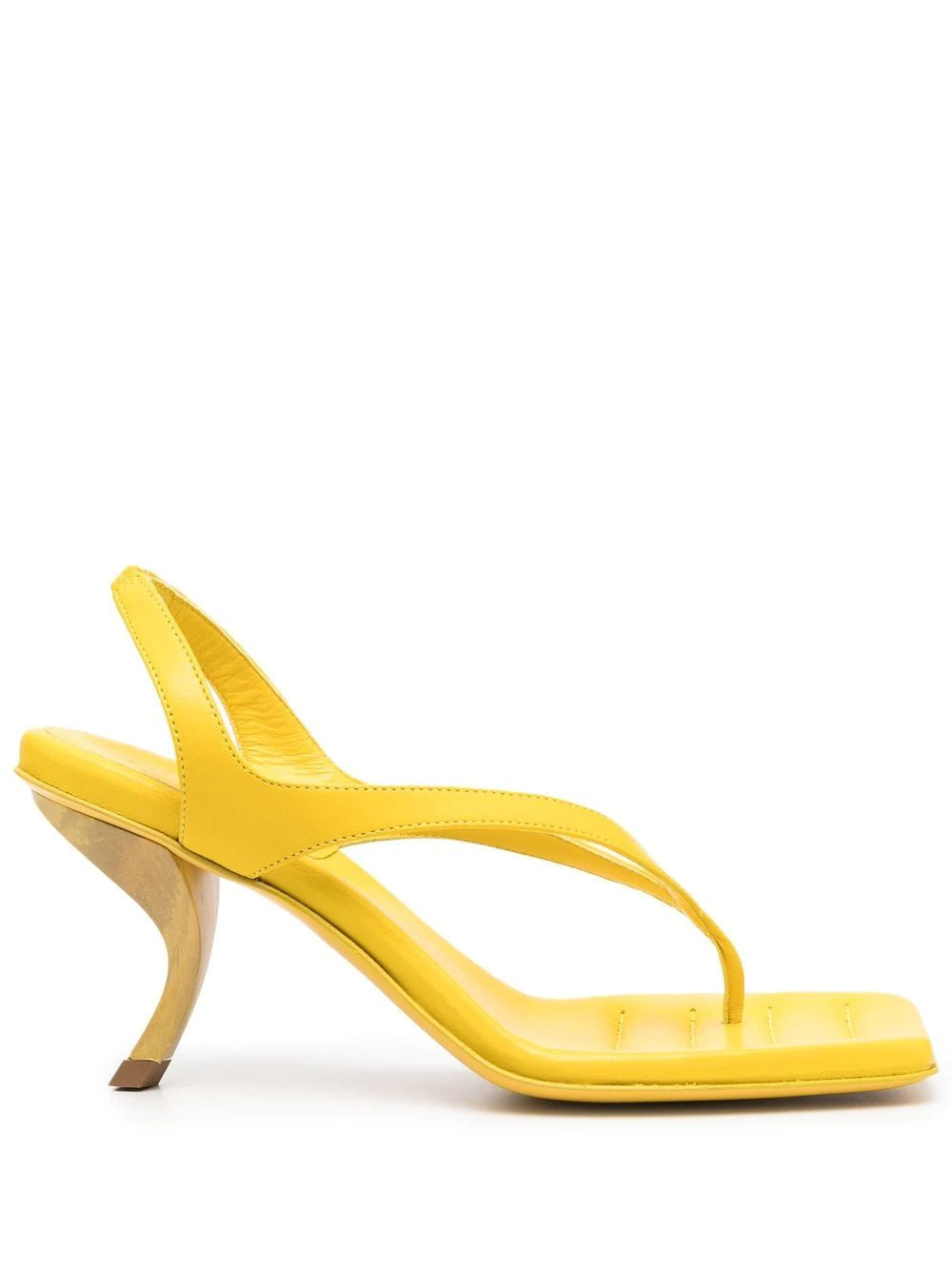 GIABORGHINI Rosie 13 square-toe sandals - Yellow | Farfetch Global