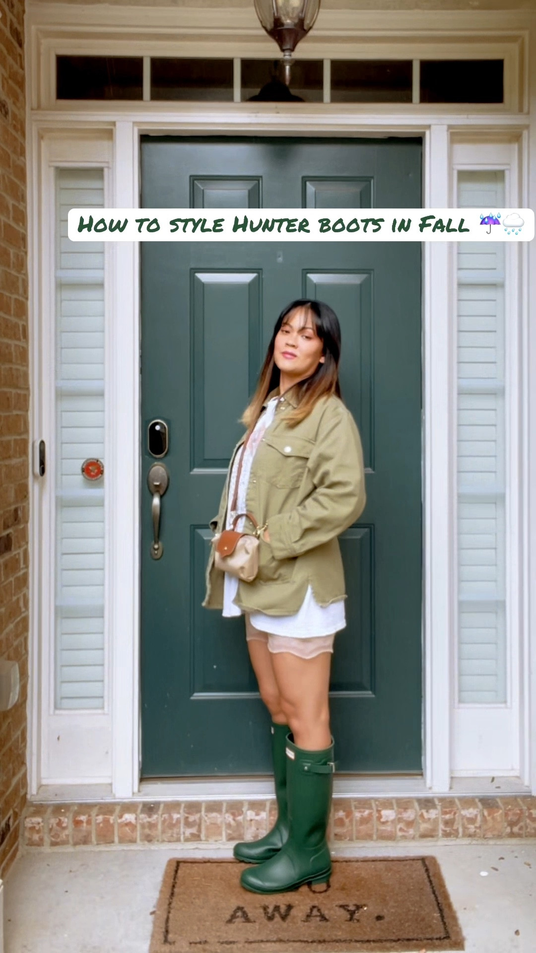 Fall rainy day outfit inspo.
Green Hunter boots are coming in handy 💚💚

#LTKOver40 #LTKPetite #LTKStyleTip