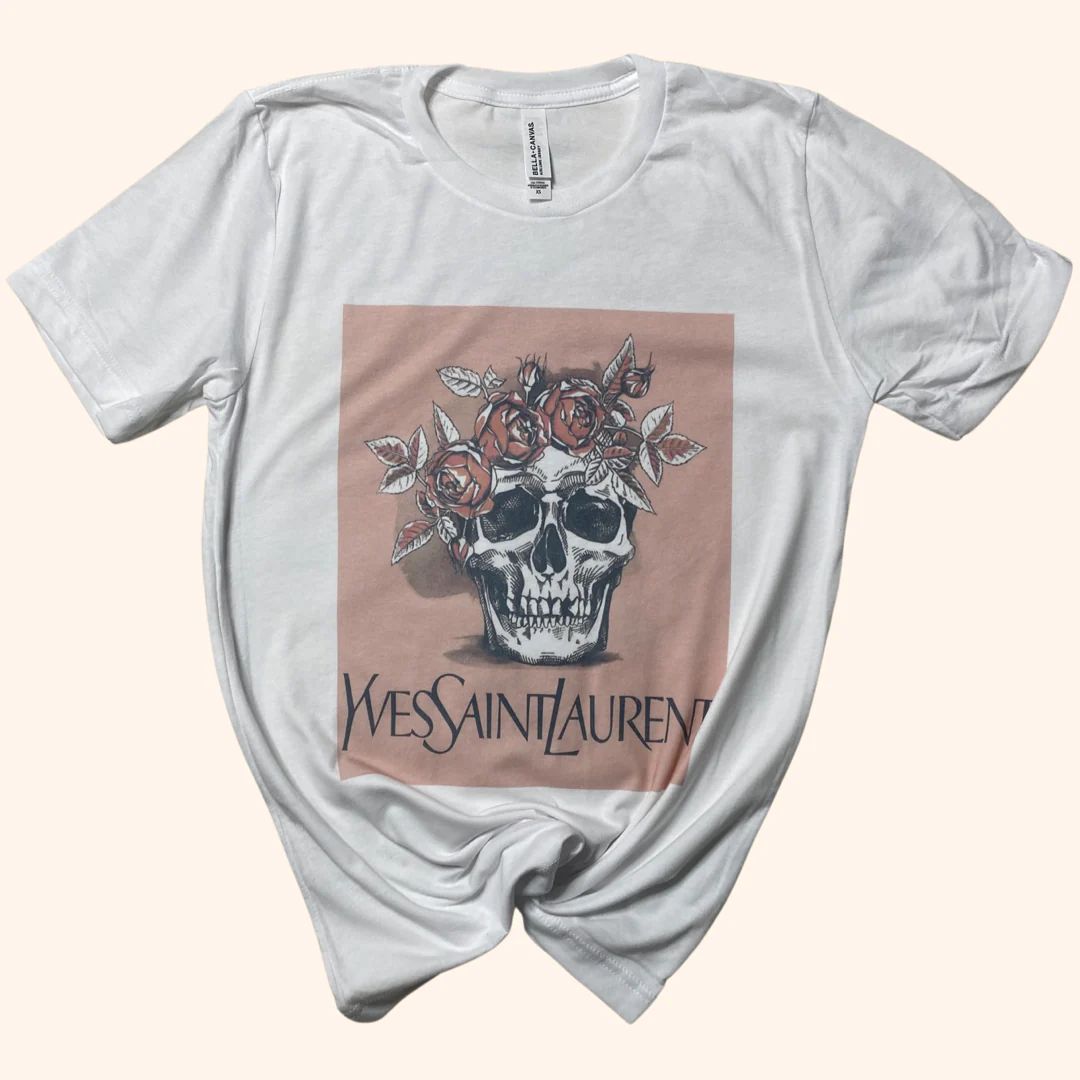 Roses and Skulls Graphic T- shirt ( Vintage Feel ) | Sassy Queen