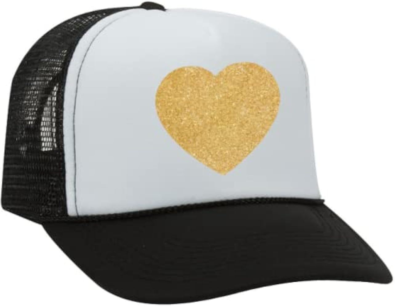 FitCrush Lifestyle Glitter Heart Trucker Hat - Adult | Amazon (US)